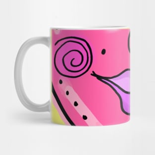 Pink happy mask Mug